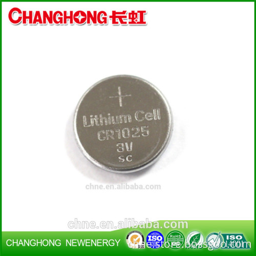 Changhong hot sale button cell battery CR1025 3V 30mah